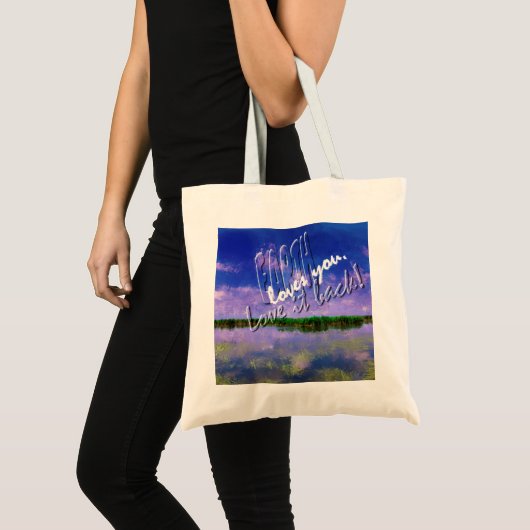Aarde Onze blauwe zomerhemel en water Tote Bag (Voorkant (product))