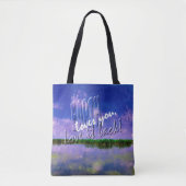 Aarde Onze blauwe zomerhemel en water Tote Bag (Voorkant)