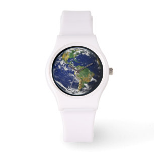 Aarde Onze wereld kijkt toe Horloge