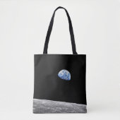 Aarde opkomend boven Maan - Vlag en Aarde Tote Bag (Voorkant)