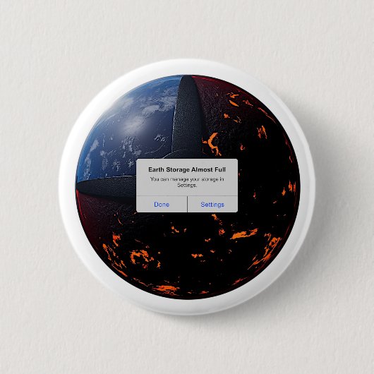 Aarde Opslag Bijna Volledig Ronde Button 5,7 Cm (Voorkant)