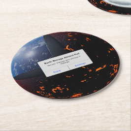Aarde Opslag Bijna Volledig Ronde Kartonnen Onderzetter