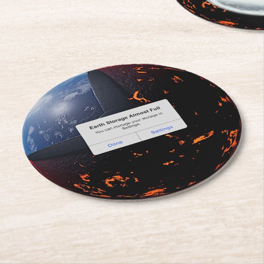 Aarde Opslag Bijna Volledig Ronde Kartonnen Onderzetter (Gebogen)