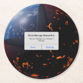 Aarde Opslag Bijna Volledig Ronde Kartonnen Onderzetter (Voorkant)