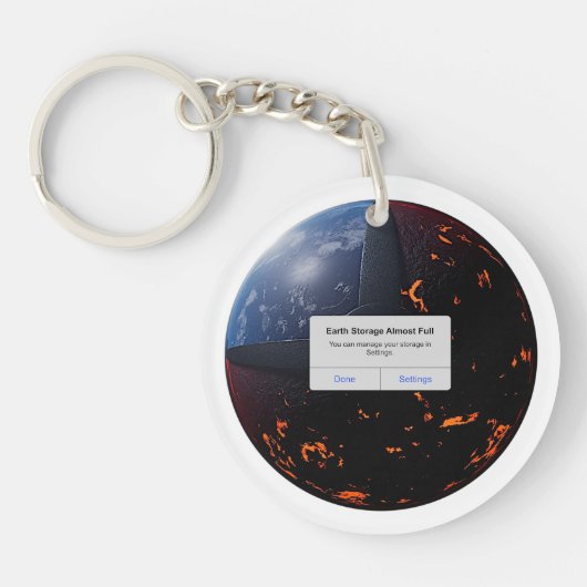 Aarde Opslag Bijna Volledig Sleutelhanger (Voorkant)