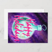 Aarde ornament Kerstgroeten ansichtkaart Feestdagenkaart (Voorkant / Achterkant)