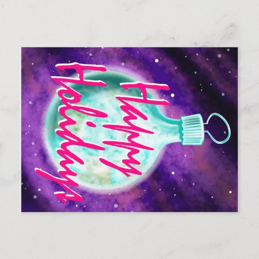 Aarde ornament Kerstgroeten ansichtkaart Feestdagenkaart (Voorkant)