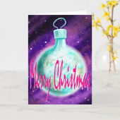 Aarde ornament Prettig kerstfeest Kaart (Gele Bloem)