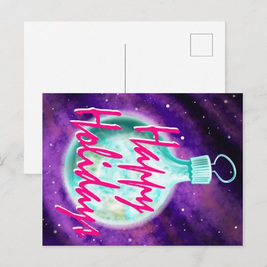 Aarde ornament Prettige Feestdagen ansichtkaart (Voorkant / Achterkant)