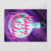 Aarde ornament Prettige Feestdagen ansichtkaart (Voorkant)