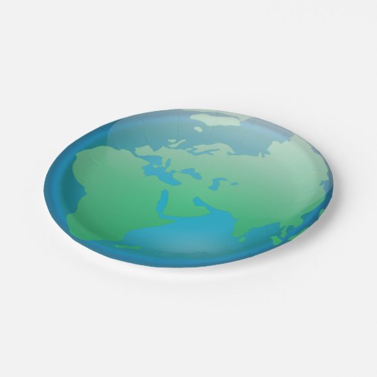 Aarde Papieren Bordje (Gekanteld)