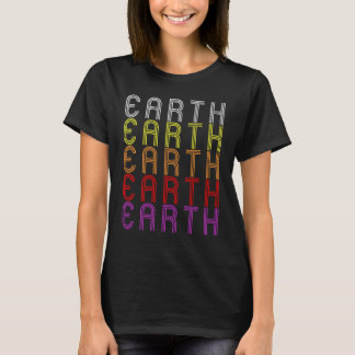 Aarde Planeet Retro Vintage Astronomie T-Shirt