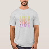 Aarde Planeet Retro Vintage Astronomie T-Shirt (Voorkant)