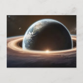 Aarde planeet vanuit de ruimte briefkaart (Voorkant)
