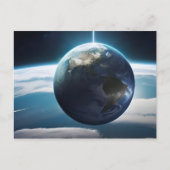 Aarde planeet vanuit de ruimte briefkaart (Voorkant)