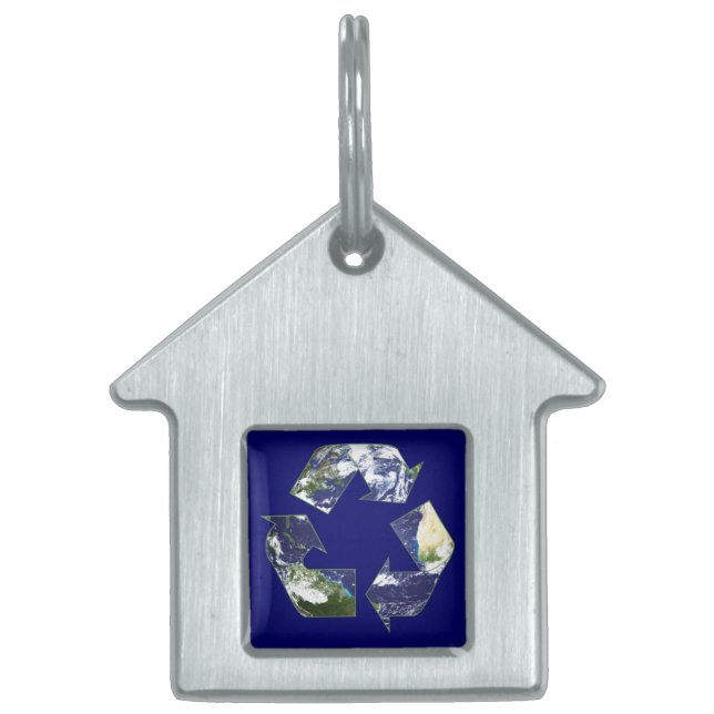 Aarde - Recycling Huisdieren Naamplaatje (Voorkant)