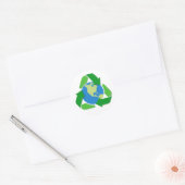 Aarde recycling symbool recyclen stickers (Envelop)