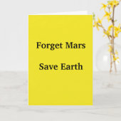 Aarde redden kaart (Gele Bloem)