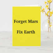 Aarde redden kaart (Gele Bloem)