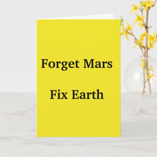 Aarde redden kaart (Gele Bloem)