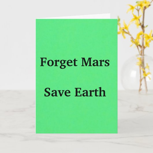 Aarde redden kaart (Gele Bloem)