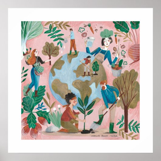 Aarde redden poster (Voorkant)