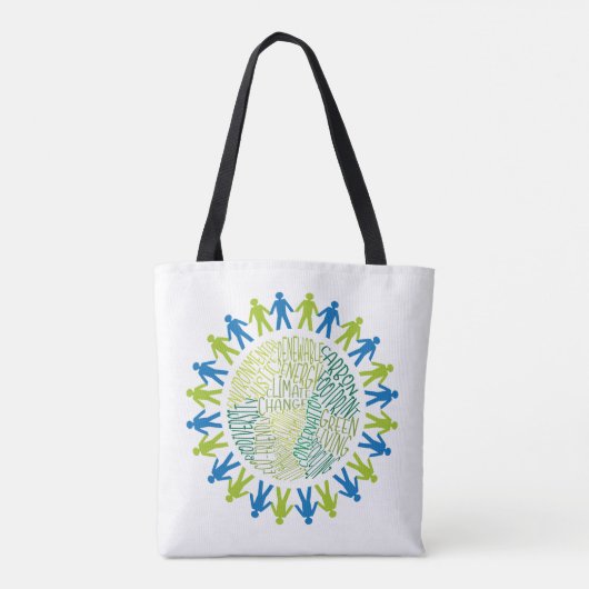 aarde redden tote bag (Achterkant)
