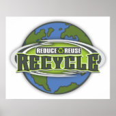 Aarde reduceren, hergebruiken en Recyclen Poster (Voorkant)