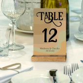 Aarde Retro Swirls Bruiloft Kaart