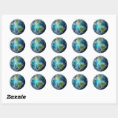 Aarde Rond Ronde Sticker (Vel)