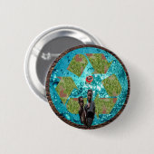 Aarde Ronde Button 5,7 Cm (Voorkant /achterkant)