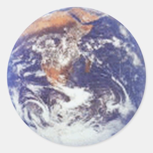 Aarde Ronde Sticker (Voorkant)