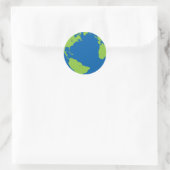 Aarde Ronde Sticker (Tas)