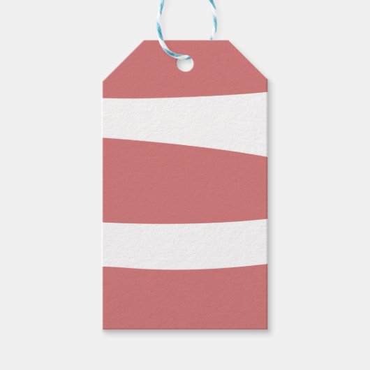 Aarde Rood en Wit Abstract Cadeaulabel (Voorkant)
