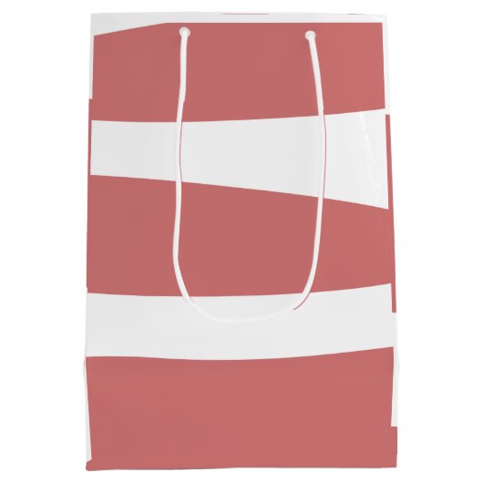 Aarde Rood en wit Abstract Medium Cadeauzakje (Achterkant)