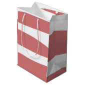 Aarde Rood en wit Abstract Medium Cadeauzakje (Achterkant Gekanteld)