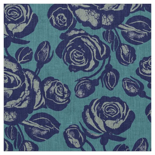 Aarde Roos Blues Stof (Swatch)