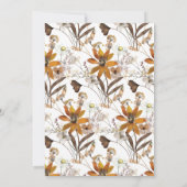Aarde Rustiek Goud Bruin Herfst Wildbloemen Notitiekaartje (Achterkant)