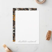 Aarde Rustiek Goud Bruin Herfst Wildbloemen Notitiekaartje (Voorkant / Achterkant in situ)