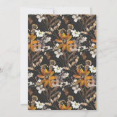 Aarde Rustiek Goud Bruin Herfst Wildbloemen Notitiekaartje (Achterkant)