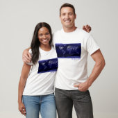 Aarde 's nachts t-shirt (Unisex)