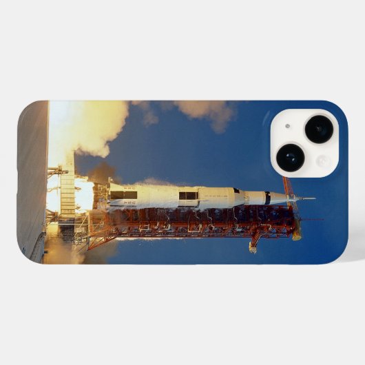 Aarde schudt als Saturnus V naar maan blaast Case-Mate iPhone Case (Achterkant (horizontaal))
