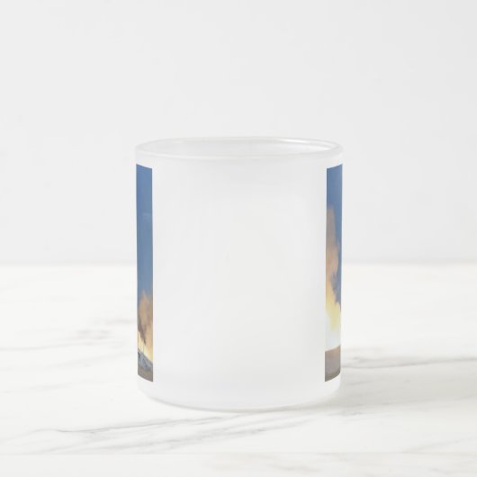 Aarde schudt als Saturnus V naar maan blaast Matglas Koffiemok (Center)