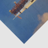 Aarde schudt als Saturnus V naar maan blaast Tissuepapier (Detail)