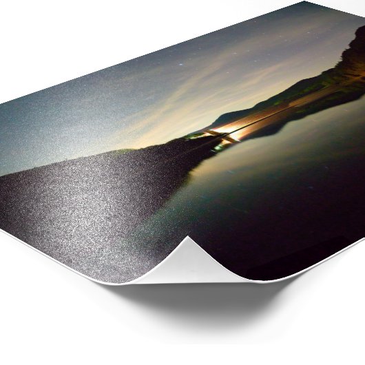 Aarde spiegelt de sterren foto afdruk (Hoek)