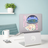 Aarde Sticker (Laptop op bureau)