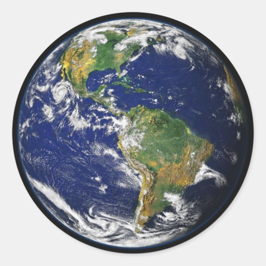 Aarde-Stickers Ronde Sticker (Voorkant)