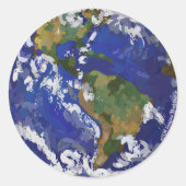 Aarde-Stickers Ronde Sticker (Voorkant)