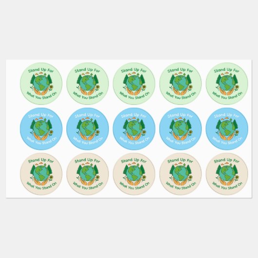 Aarde stickers verzorgen (Vel)