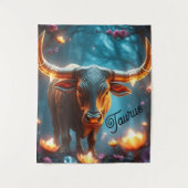 Aarde Stier Muur Tapijt Wandkleed (Voorkant)